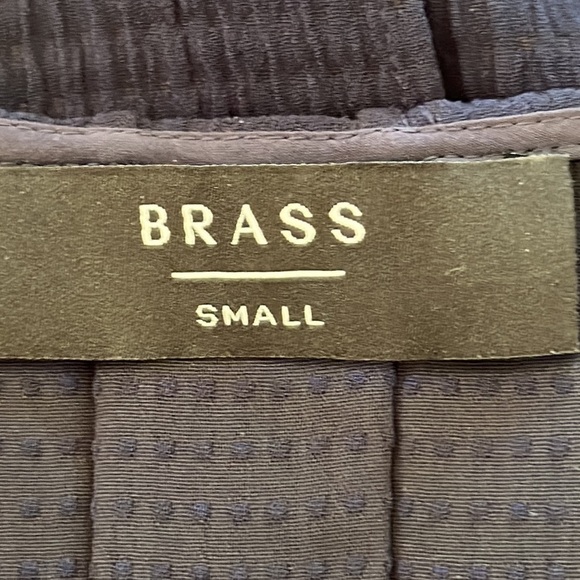 Brass Single‎ Pleated Back Navy Blue Tank Top Size Small - Picture 5 of 9
